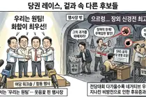 與 당권 주자 한자리에… 만나선 웃음꽃, 나가선 신경전
