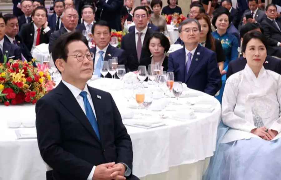 만찬장에서 이재명 대통령