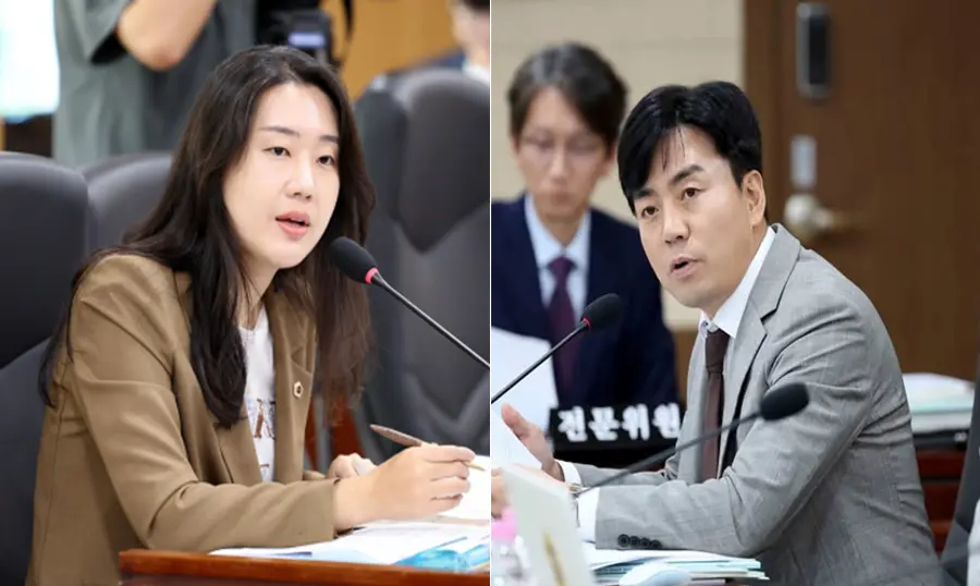 왼쪽부터 조민경, 이강구 인천시의원