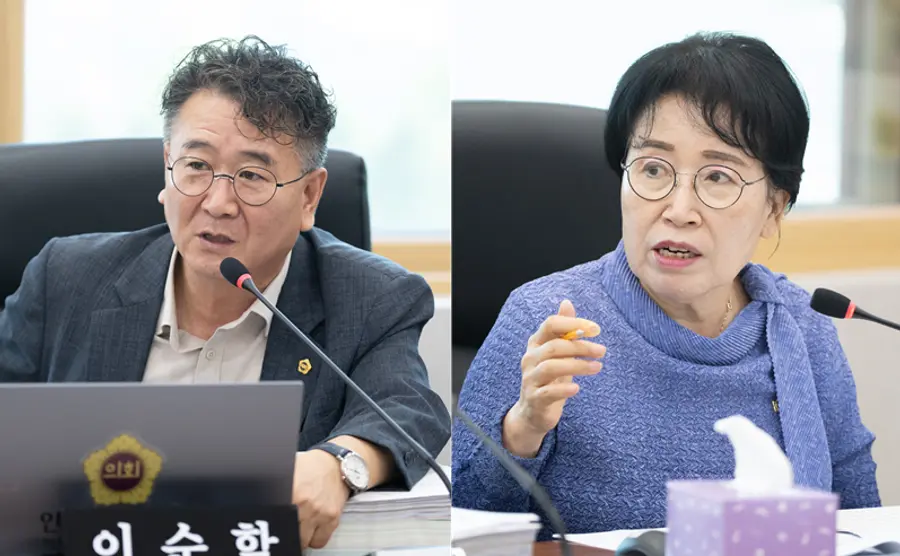 왼쪽부터 이순학, 강순화 인천시의원