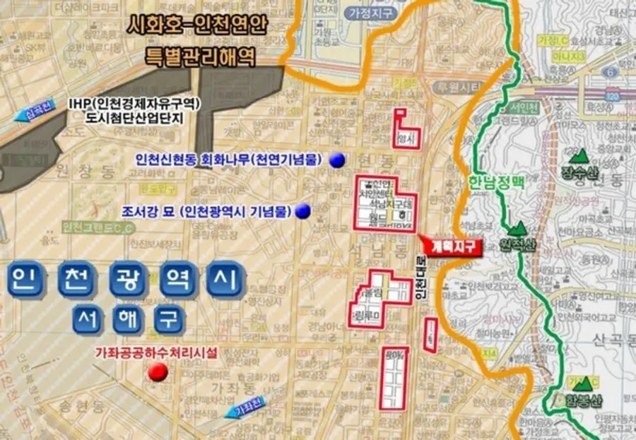 정서진 중앙시장 주변 지구단위계획구역 외 4개소 지역개황도