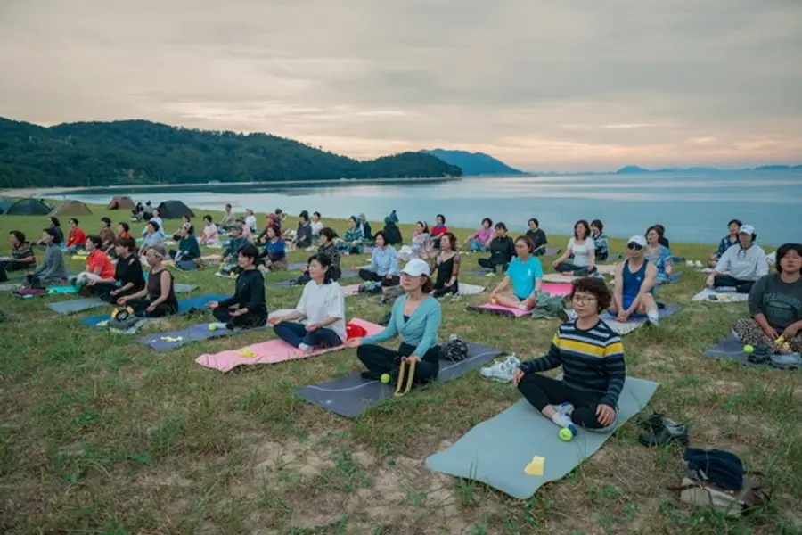 서포리해수욕장 해변요가