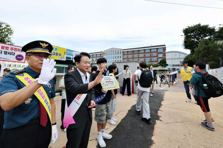 제물포구, 민관경 합동 어린이 통학로 교통안전 캠페인