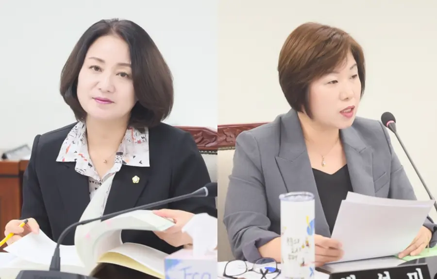 왼쪽부터 허정미, 박성미 부평구의원