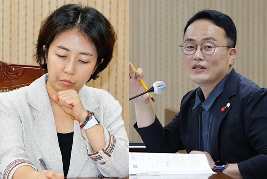 왼쪽부터 김윤정, 김재성 계양구의원