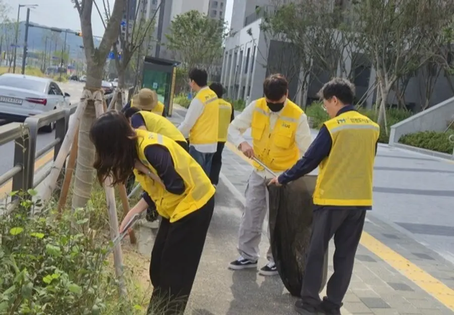 인천도시공사, 검단신도시 일대 환경정화