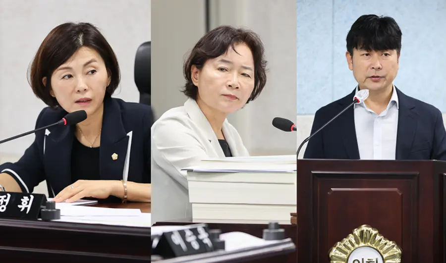 왼쪽부터 이정휘, 김경숙, 김종호 제물포구의원