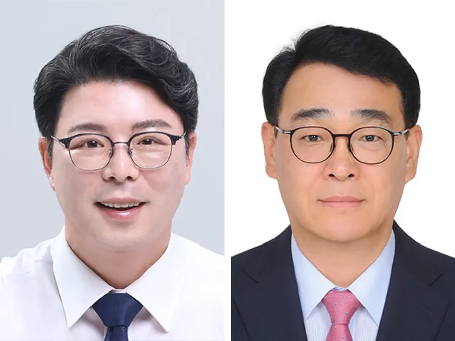왼쪽부터 김광 경영부사장, 정상구 운영부사장